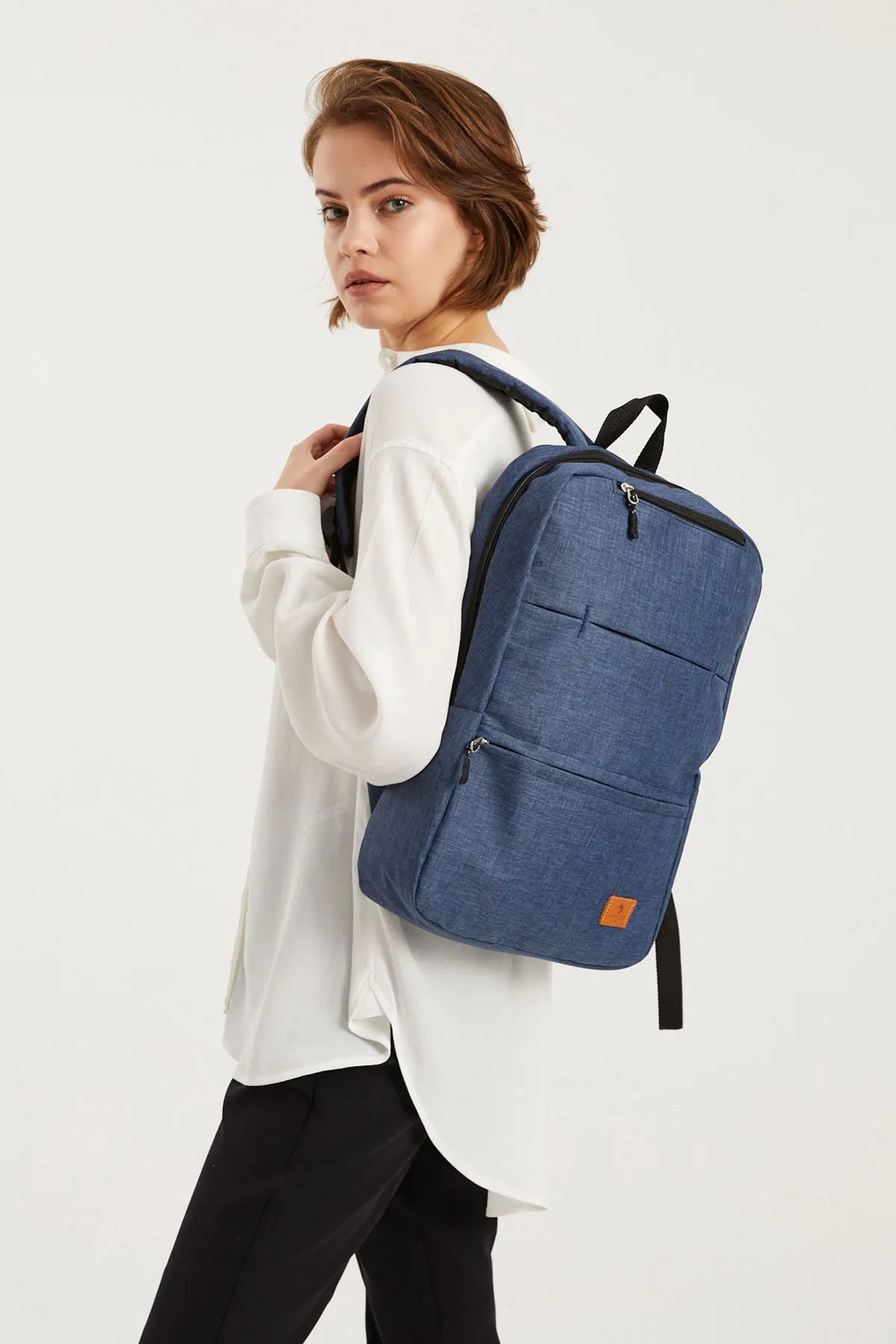

2020 top Brand Luxury Fashion Unisex Blue Faux Leather Backpack APBA010905 Aqua di Polo 1987