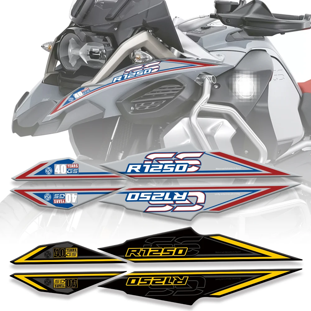 

Для 2019-2022 BMW R1250GS Приключения 40-летия Новый мотоцикл передняя обтекатель Тяговая пластина 3d Наклейка декоративная наклейка защита