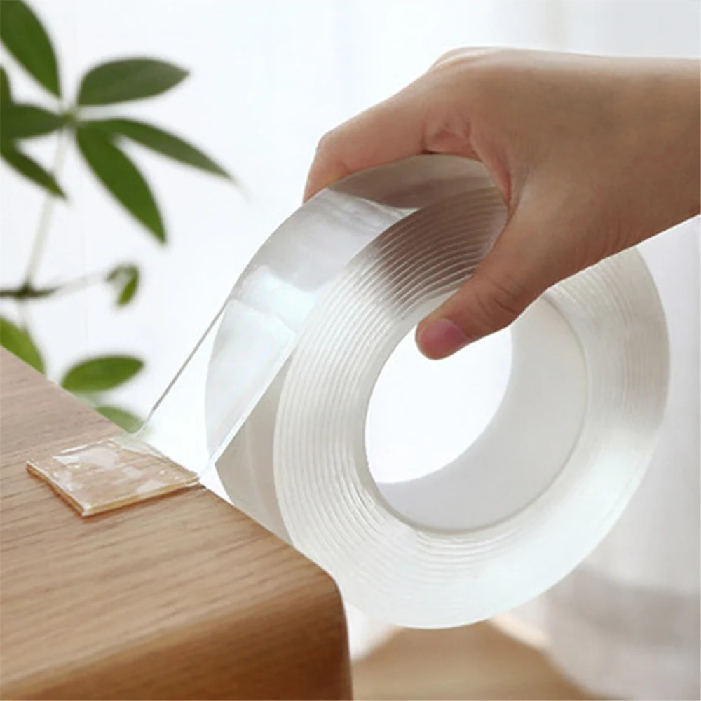 

Прозрачная водостойкая Настенная Наклейка NanoTape, 1/3/5 м