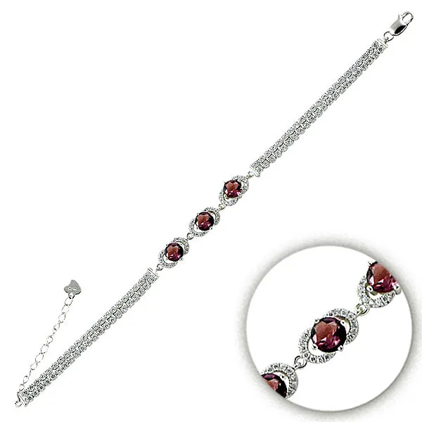 

Silver 925 Sterling Zircon Cubic Zirconia Bracelet