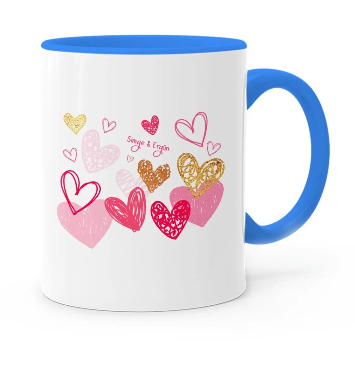 

Personalized Valentine's Day Themed Blue Mug Cup-54