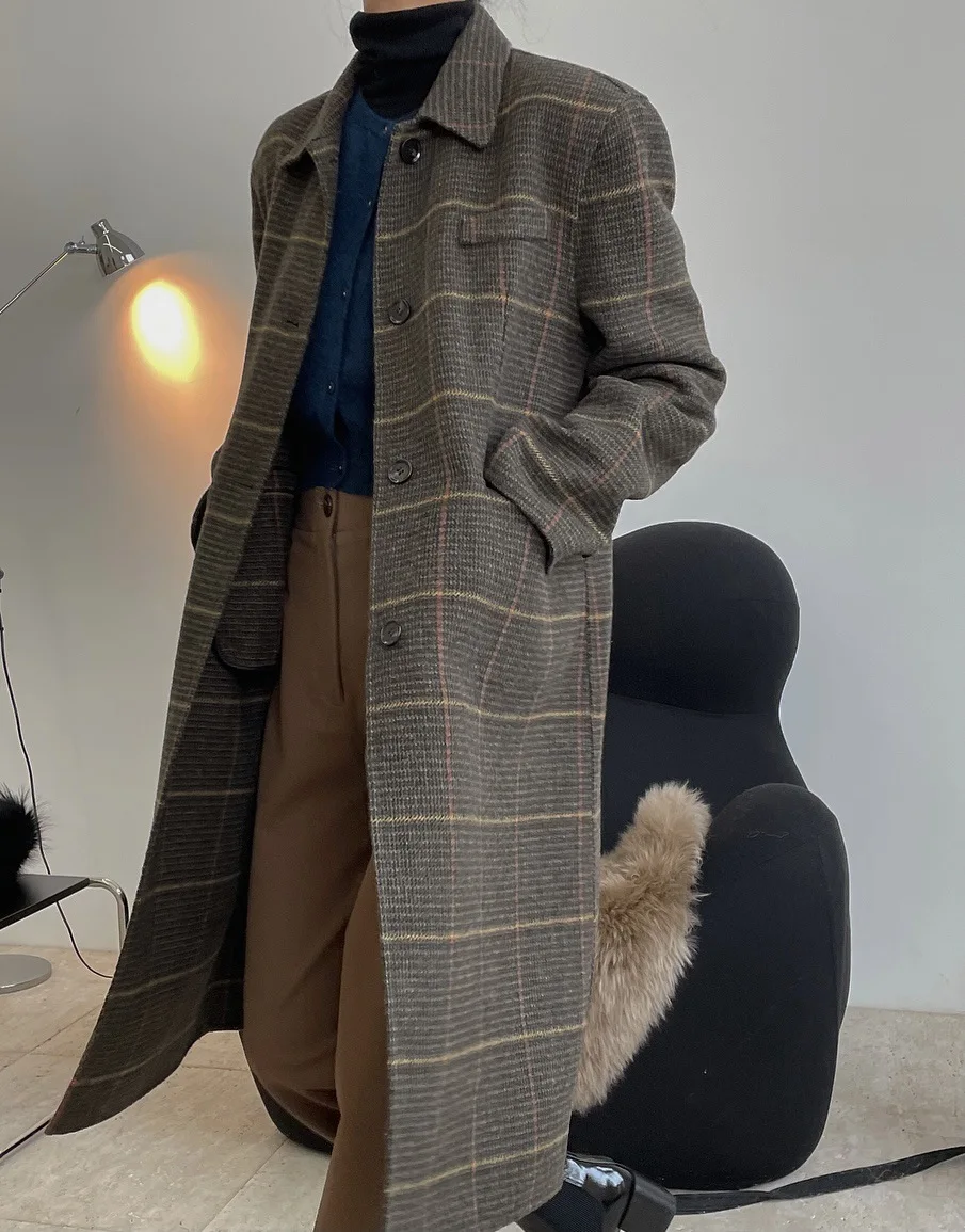 

woman classic handmade 100% long cashmere and coat