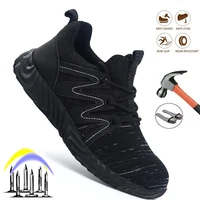 mens safety shoes work outdoors indestructible steel toe cap puncture proof work shoes anti smash breathable shoes