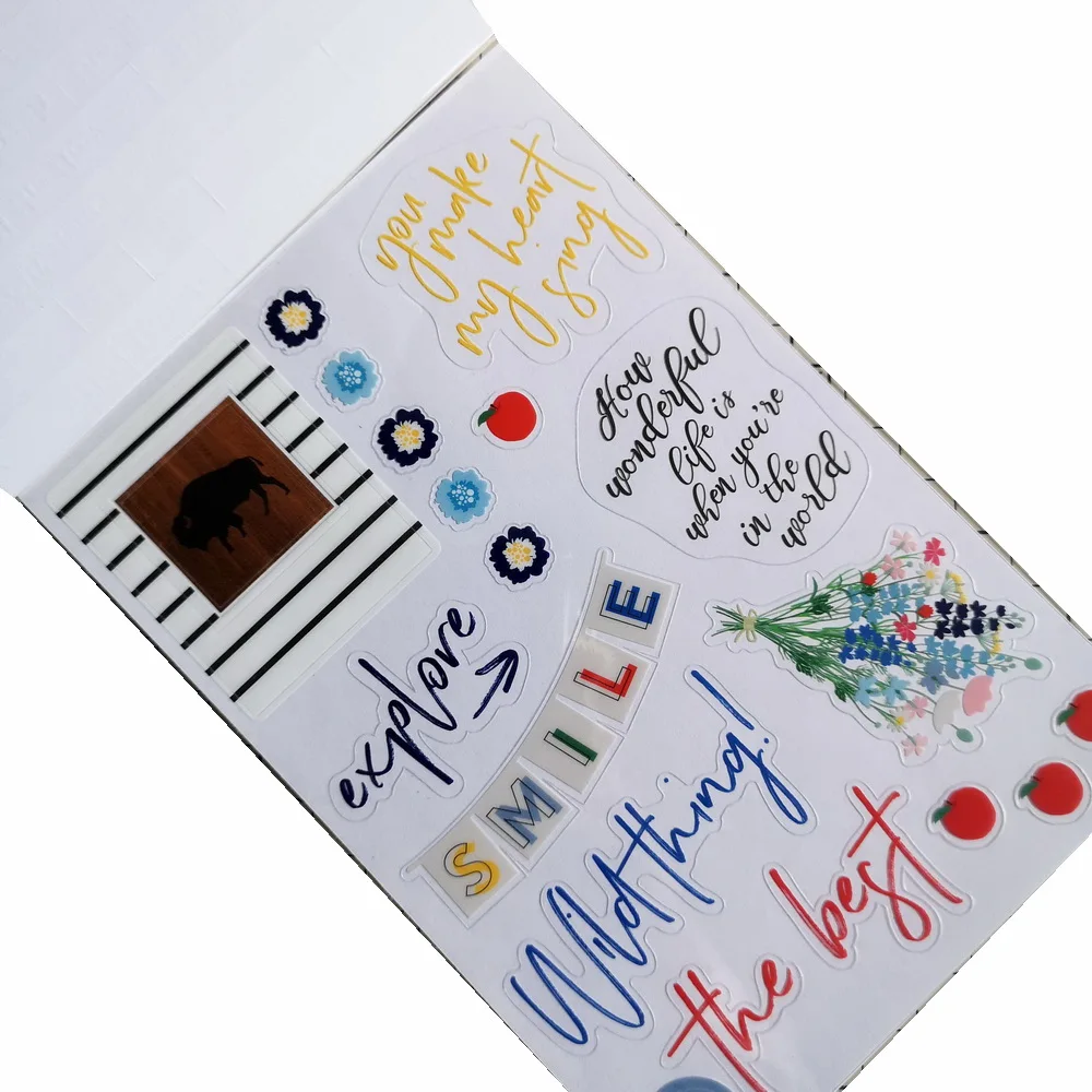 Набор разнообразных наклеек CRZCrafter прозрачный дизайн 3D из фольги для