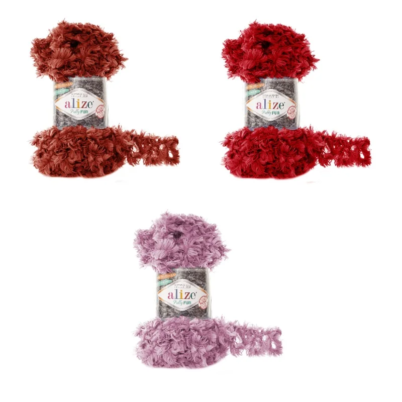 Alize Пышное мех 100GR пряжи % 100 полиэстер без иглы крючок коллекция петля пушистый