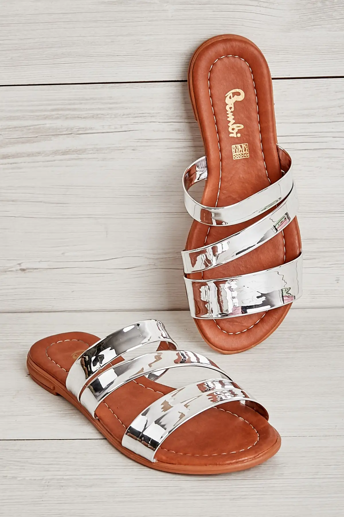 Bambi Lame Women Slippers H0516111139 | Обувь