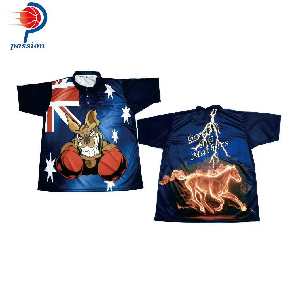 Высокое качество популярный дизайн сублимированный кенгуру бокса Aussie рубашки