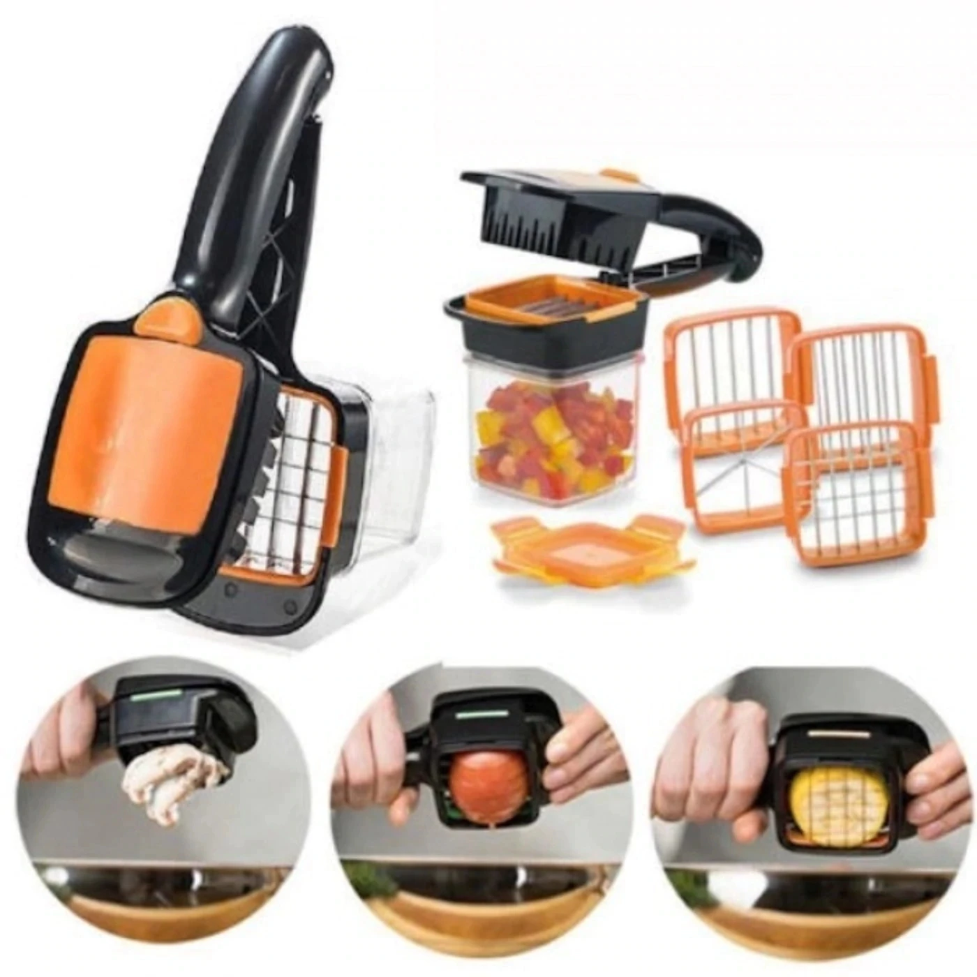 Овощерезка Nicer Dicer Quick Set 5 in 1 для овощей и фруктов нарезания с набором насадок