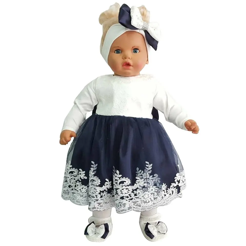 

Gauze Laced Navy Blue 5 Piece Girl Baby Mevlüt Team