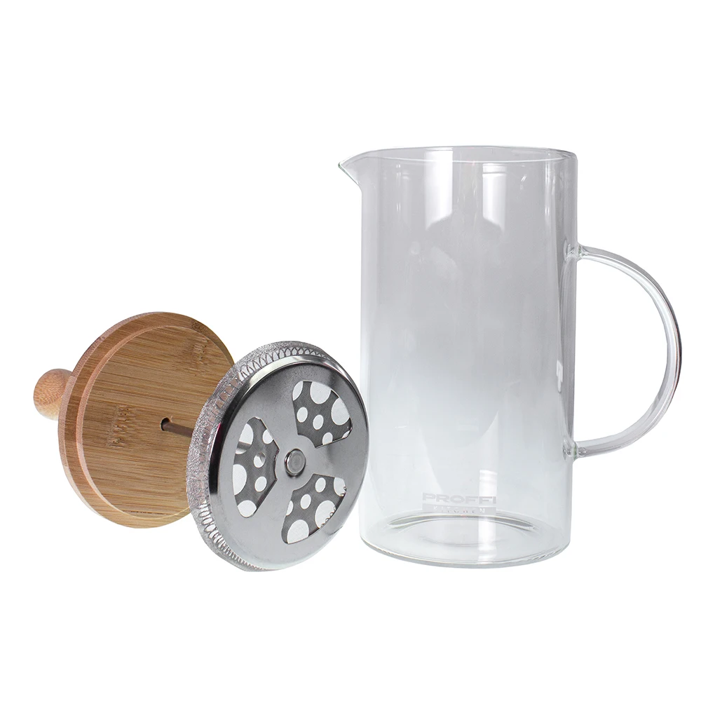 Френч-пресс BAMBOO 1000 мл. чайник заварочный Бамбук. PROFFI KITCHEN |