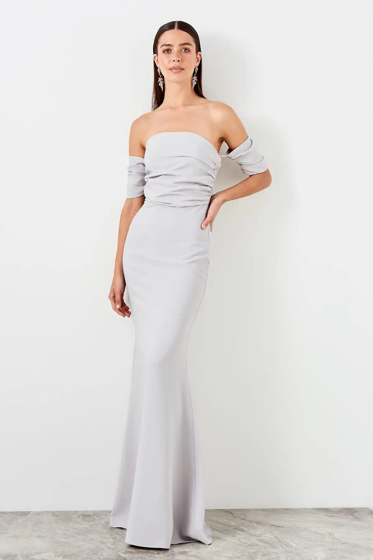 Trendyol Shir детальное вечернее платье TPRSS19BB0494|Вечерние платья| |