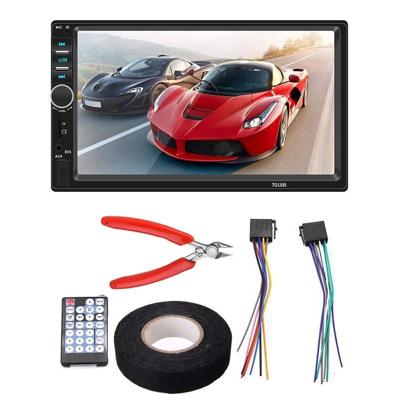 With Tool 7 дюймов сенсорный экран авто радио 2 DIN Bluetooth стерео автомобильный Радио 2Din мультимедиа MP5 плеер FM AUX USB камера заднего вида 7018B - Цвет: With Tool