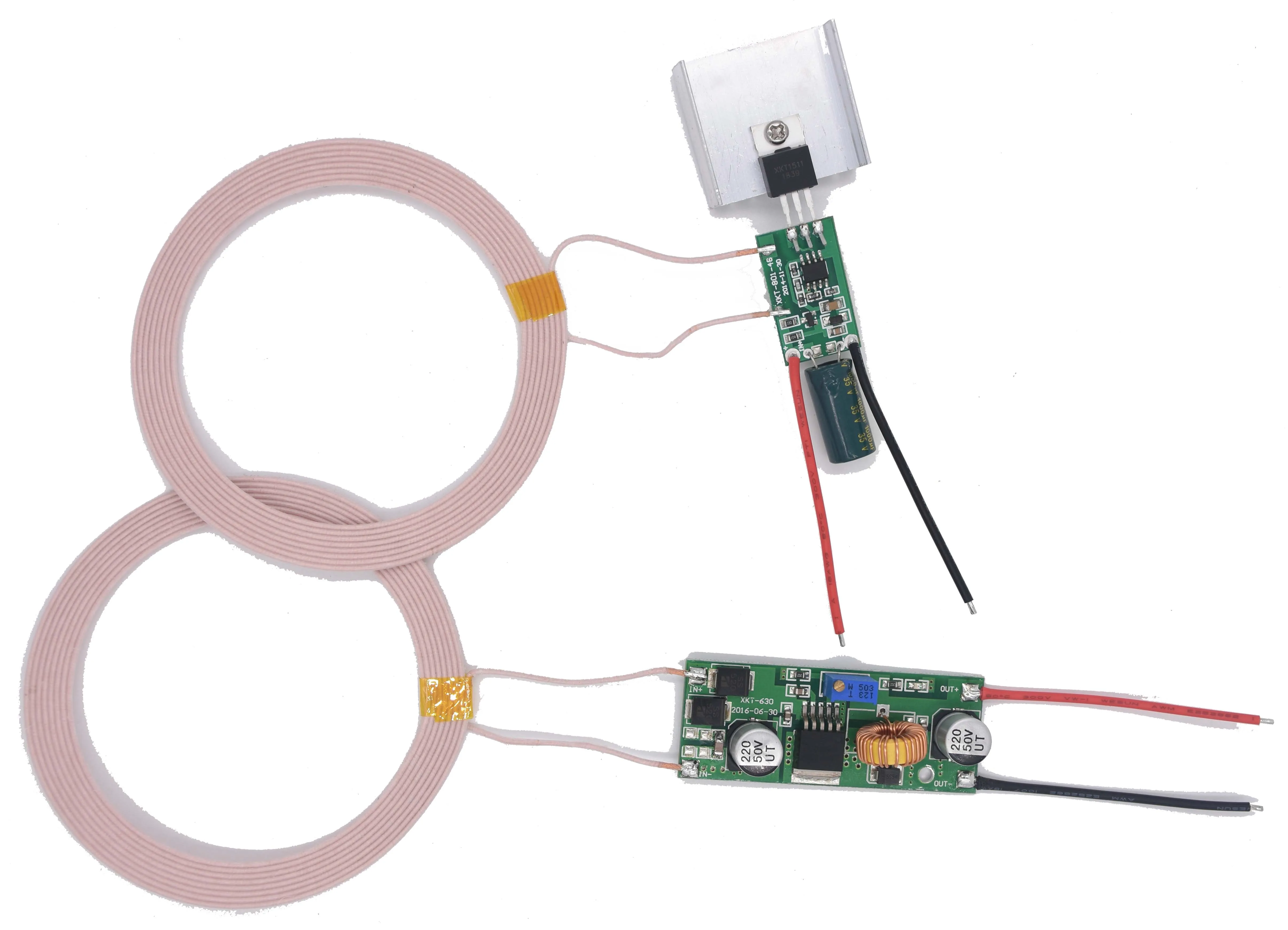 Taidacent 12V Input 12V1A Output 12v Wireless Transmitter Receiver Transmission Module Wireless Power Charging Pad