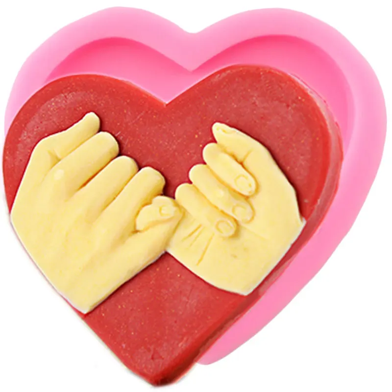 

3D сердце Форма Силиконовые формы ручной Fondant (сахарная) форма для шоколадной мастики инструменты для украшения торта Мыло полимерной глины ...