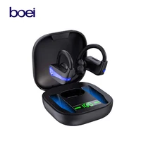 Boei 40 Hours Playtime Bluetooth 5.1 Earphones Ear Hook Wireless Headphones HiFi Stereo Sound ANC Headsets for Workout & Running