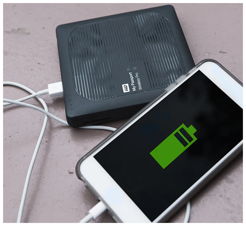 Внешний жесткий диск (HDD) Western Digital USB3/WIFI/SD 1TB 2.5'' BLACK WDBVPL0010BBK-RESN | Компьютеры и