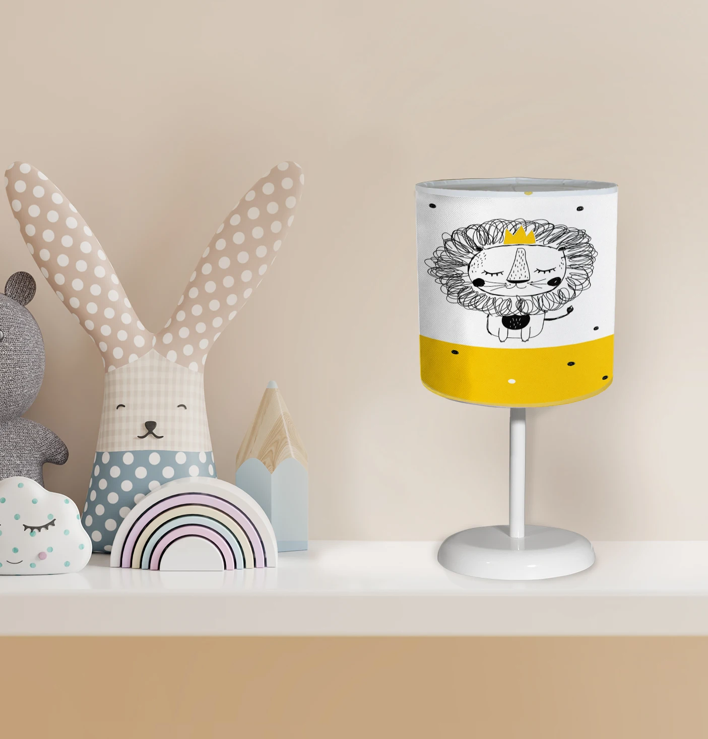 

children's room lampshade models decoration baby lighting light table lamp chandelier lampshade Lion King crown animal patterned