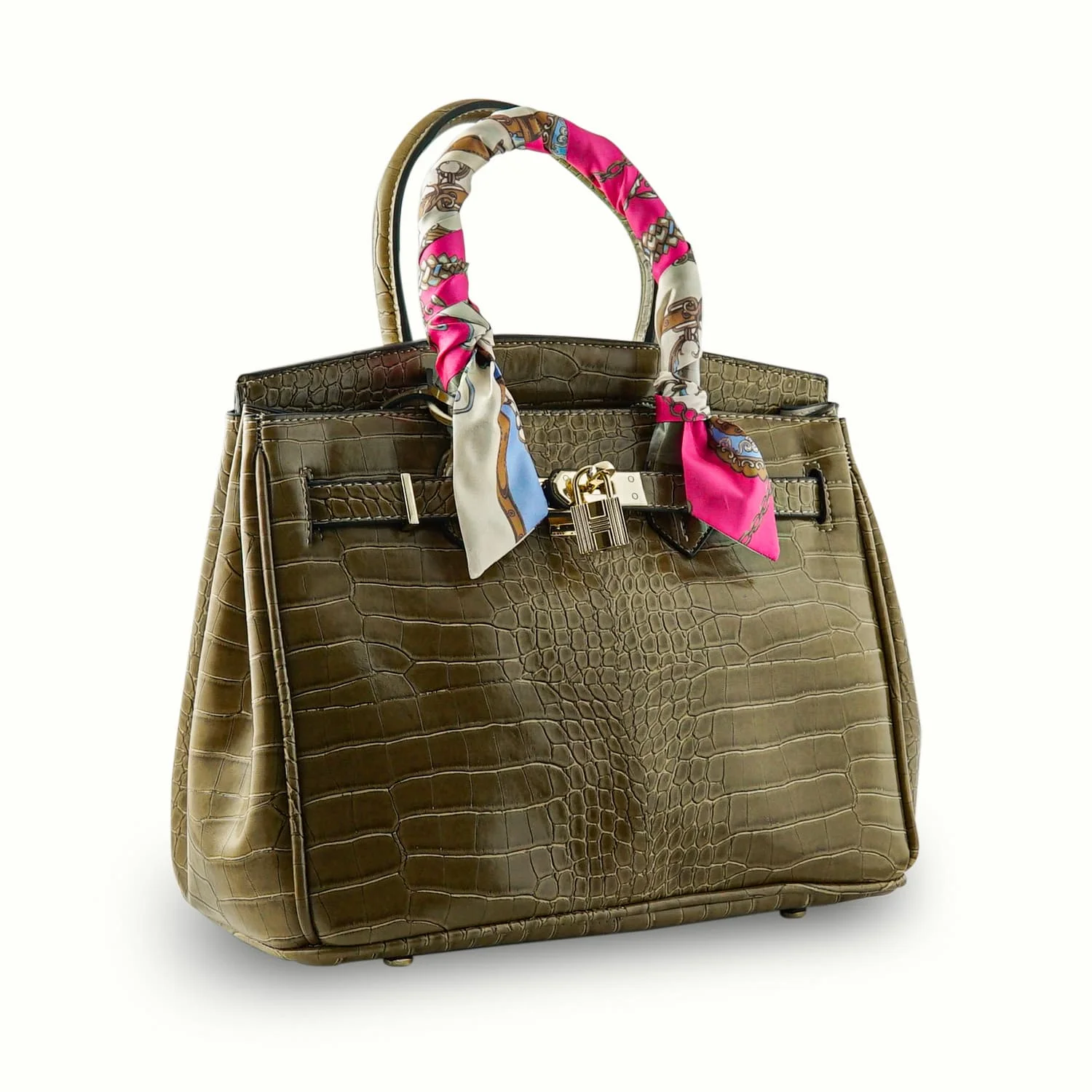 

ECRİN BAG With Crocodile Pattern Long Gold Plated Chain Handle Hand and Shoulder Women 'S Handbag