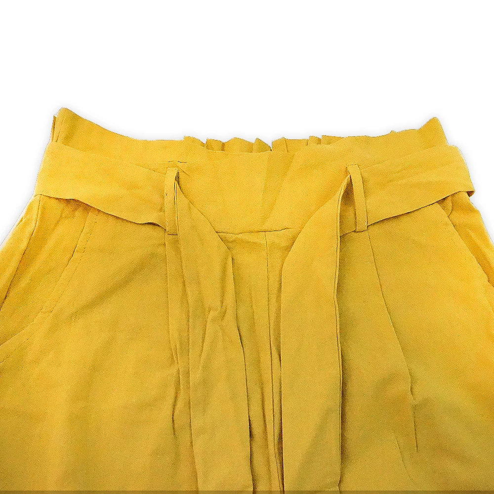 

2021 Spring Autumn Female Solid Wide Leg Pants Women 3/4 Length Ladies High Quality Simple Loose Casual Trouser Straight Pants