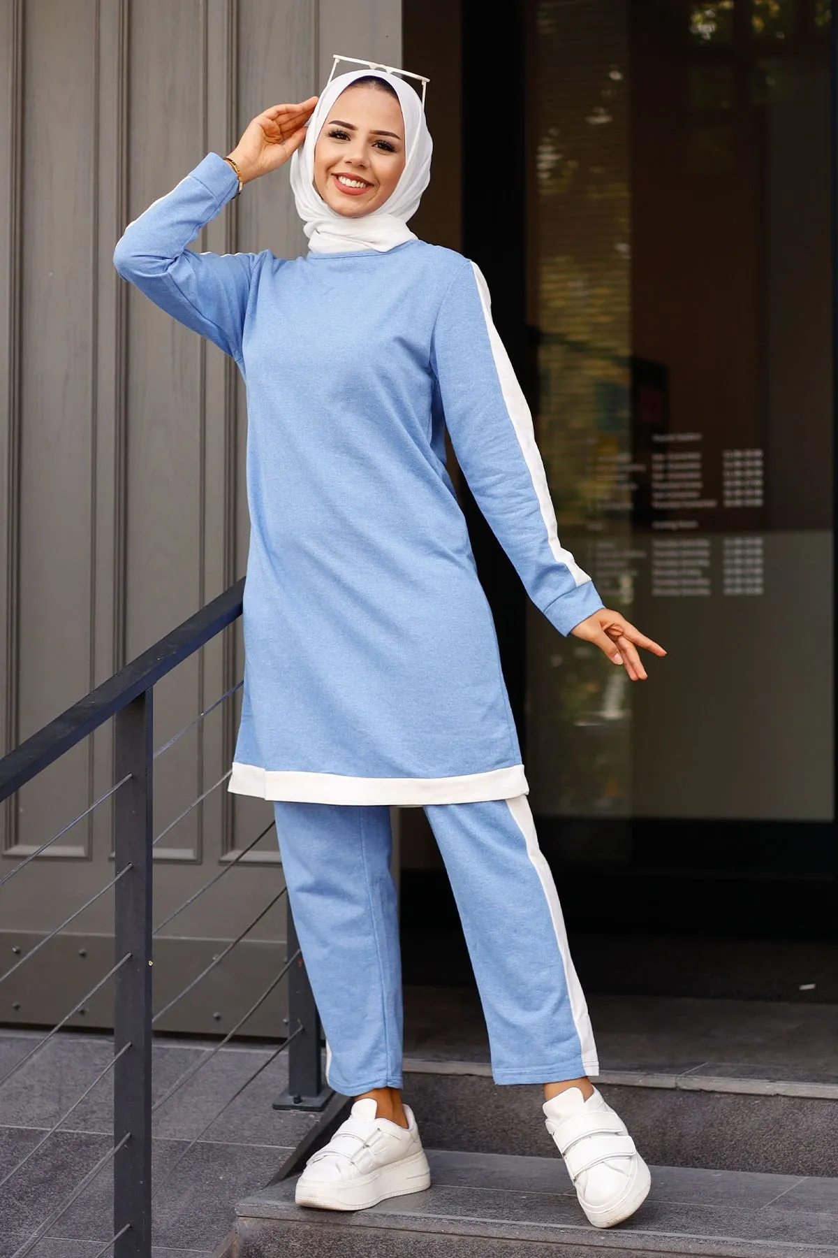 

Women Set Tunic Trousers Roupas Femininas Long Sleeve Islamic Clothing Big Size Turkish Hot Sale Female Sport Wear Hijab Muslim