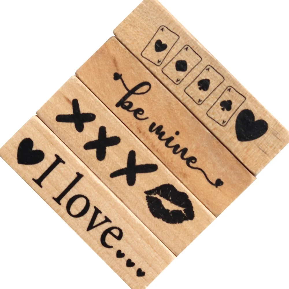 CRZCrafter штампы-набор резиновый штамп деревянная печать любовь поделки своими