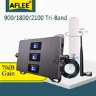 Новый повторитель 4G! Усилитель сотовой связи 900 1800 2100, трехдиапазонный GSM репитер 2g 3g 4g, мобильный усилитель сигнала GSM DCS WCDMA