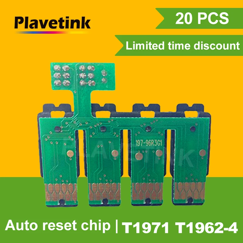 Plavetink 20 шт. модель T1971 встроенный чип сброса для Epson XP201 XP211 XP204 XP401 XP411 XP214 XP101