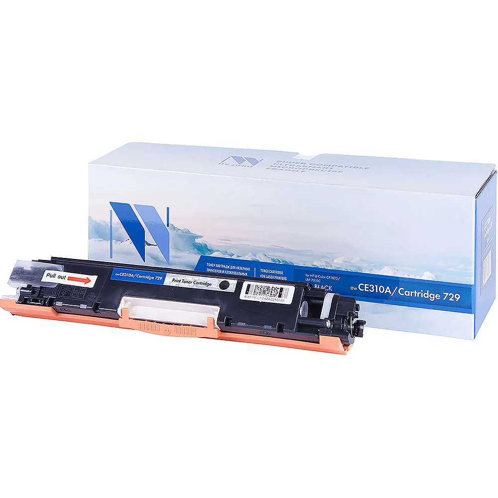 Картридж NV Print CE310A/729 Black для HP LaserJet Color CP1025 / CP1025nw 1200к|Картриджи с тонером| |