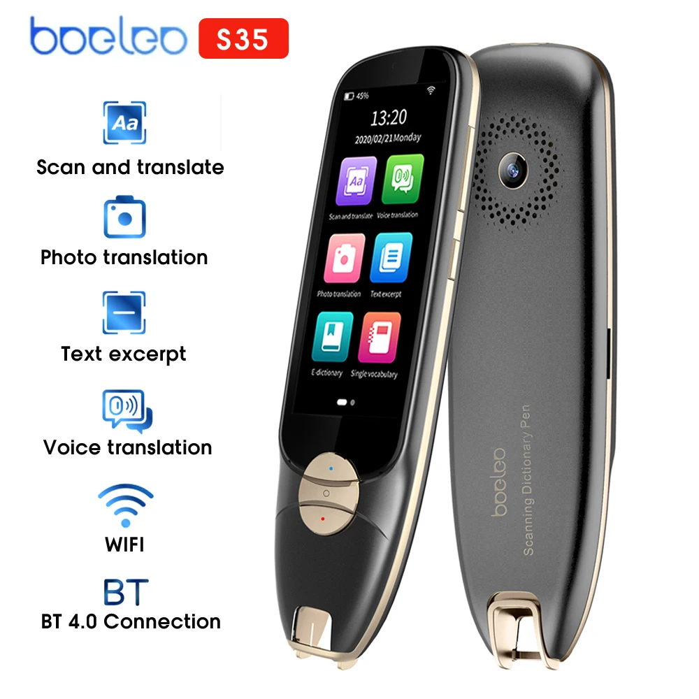 Boeleo S35 Smart Voice Translator 3.5" Screen Dictionary Translation Pen Scanner Text Scanning Device 116 Languages | Электроника