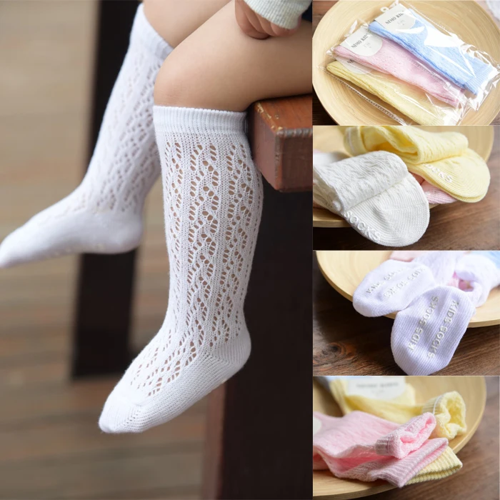 Детские хлопковые нескользящие носки до колена на возраст 0 4 года|Носки| |