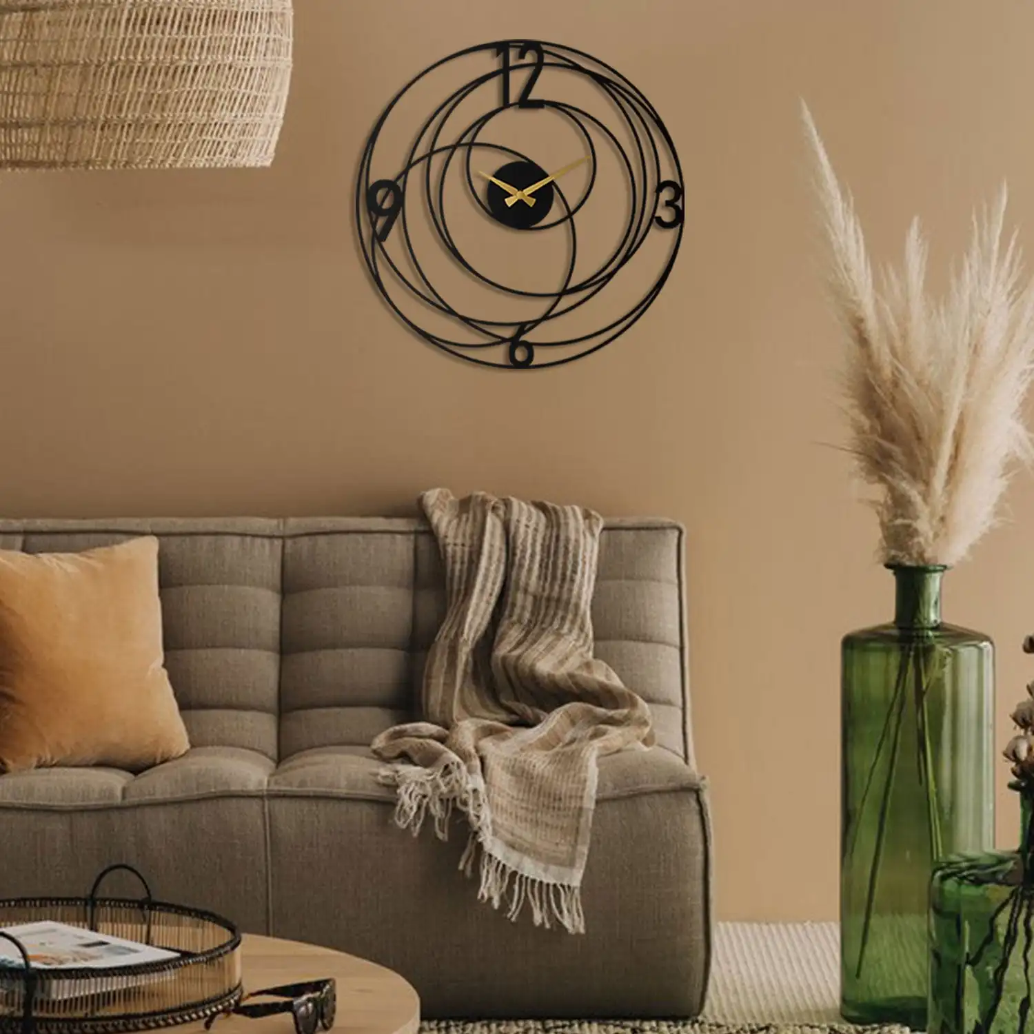 

Large Vintage Metal Wall Clock Big Bang Modern Design For Home Office Decor Hanging Watch Classic Brief European Wall Watch Sale