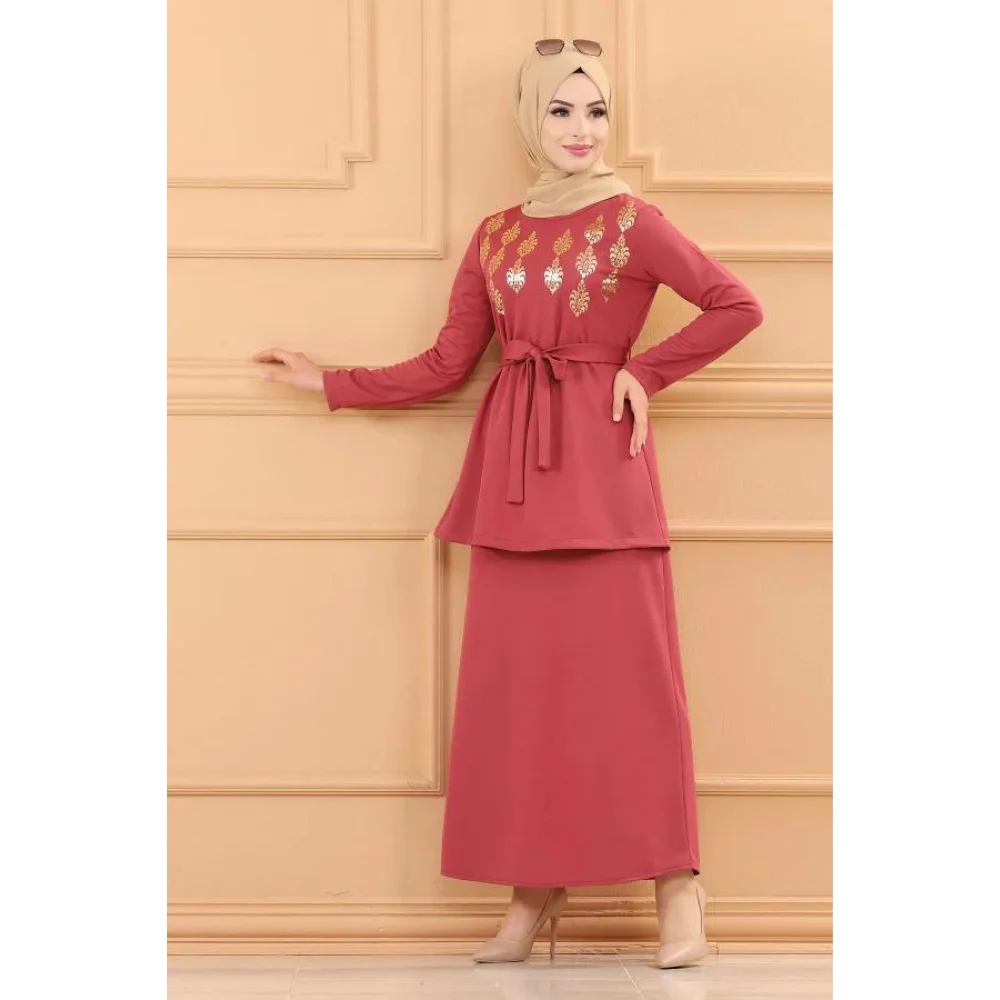 Blouse Skirt Combination abayas muslim sets modest clothing turkey dresses for women hijab dress muslim tops islamic clothing ab