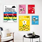 Спортивный французский Универсальный постер для езды на велосипеде, художественные принты, поездка в тренажерный зал, стадион, живопись на холсте, дорожный чемпион мира, настенные картины для декора