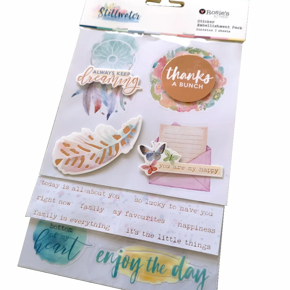 CRZCrafter Набор стикеров с 3D фольгой прозрачные поделки своими руками и скрапбукинг