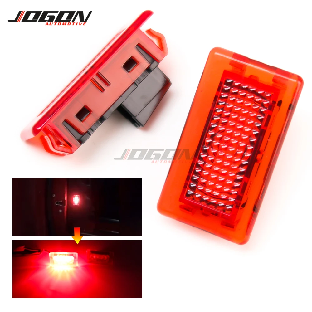 

For Tesla Model S 2012-18 Model X 2015-2018 Red LED Car Side Door Interior Warning Light Safety Avoid Flash Dynamic Signal Lamp
