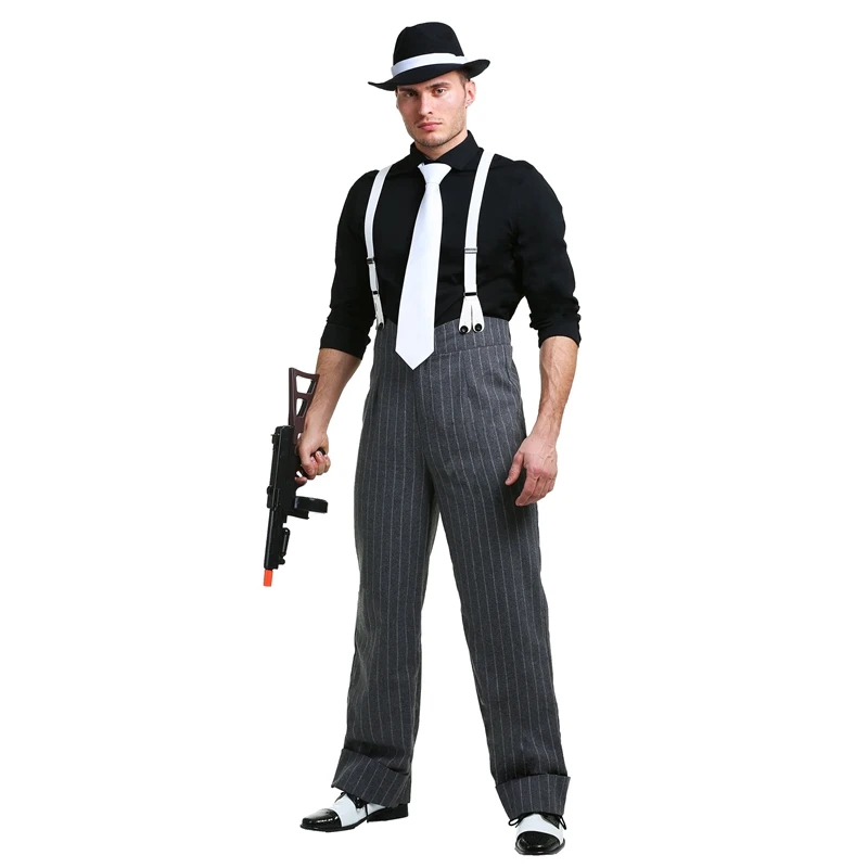 Качественный мужской мафиозный костюм для косплея в стиле 1920-х Гангстерский на