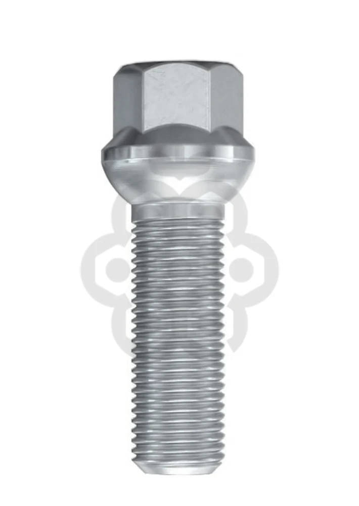Болт колёсный М14x1.5 длина=35мм ключ=17мм сфера R12 хром|Гайки и болты| |