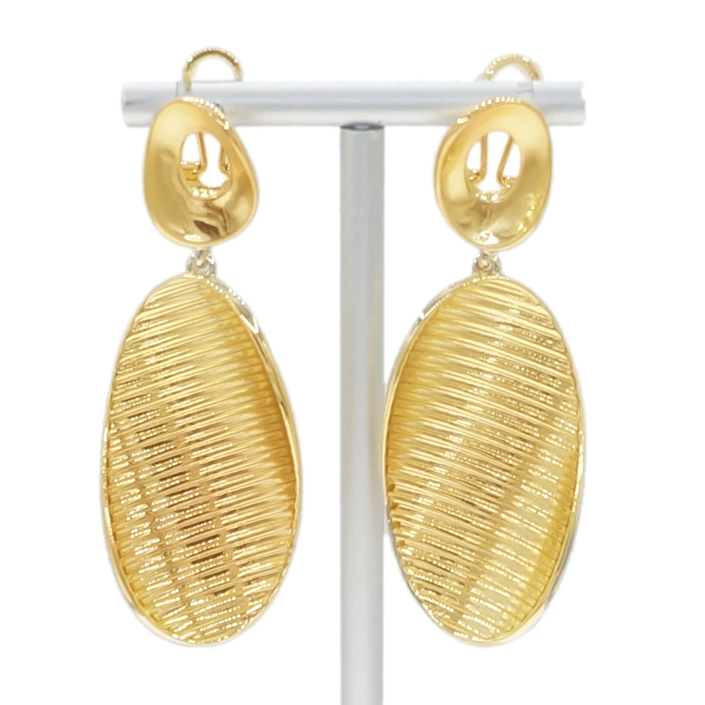

Yulaili Fashion Hot Sale Lates Design Irregular Round Pendant Women Exquisite Brazilian Gold Plated Earrings