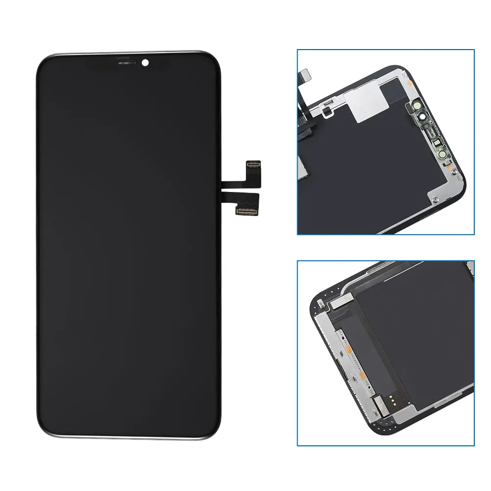 EK-pantalla LCD OLED suave para iPhone, montaje de digitalizador con pantalla t&aacute;ctil, reemplazo de tono verdadero, compatible con regalo, 11Pro MAX-1