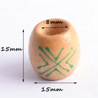 50pcs 15mm round wooden beads diameter 8 mm large hole beads wooden bead macrame home decoration for diy craft jewelry making