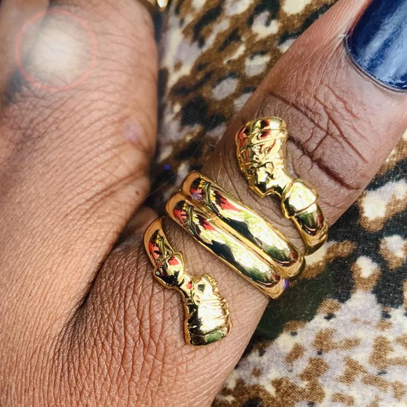 Кольцо женское из нержавеющей стали с двойной спиралью|Кольца| |