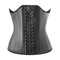 black waist trainer wrap belt latex steel bone tummy shaper girdles for women slimming sheath fajas waistband underwear corset