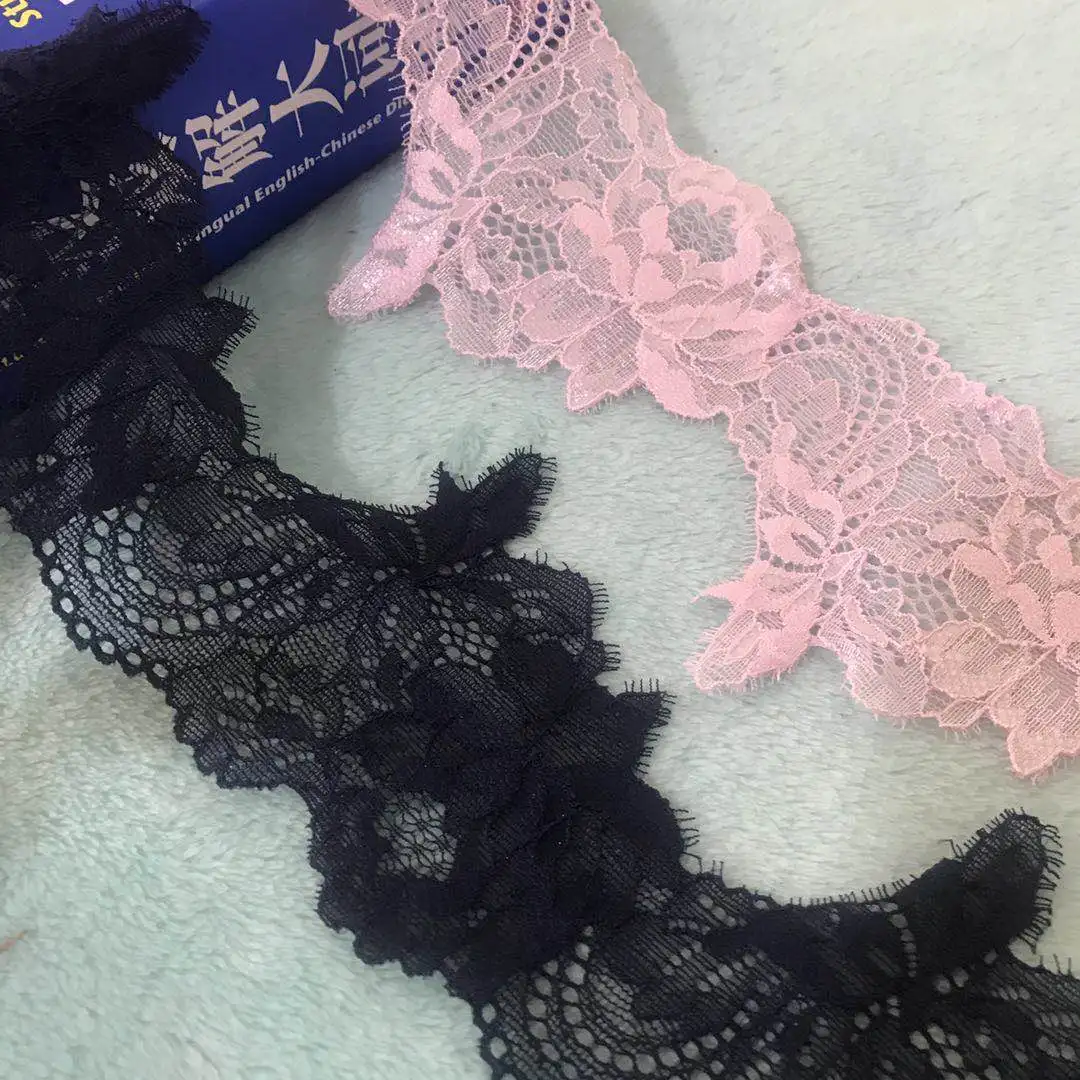 Модель CE2860-2 9 0 см Цвет: черный и розовый кружево эластичного кружева ручной