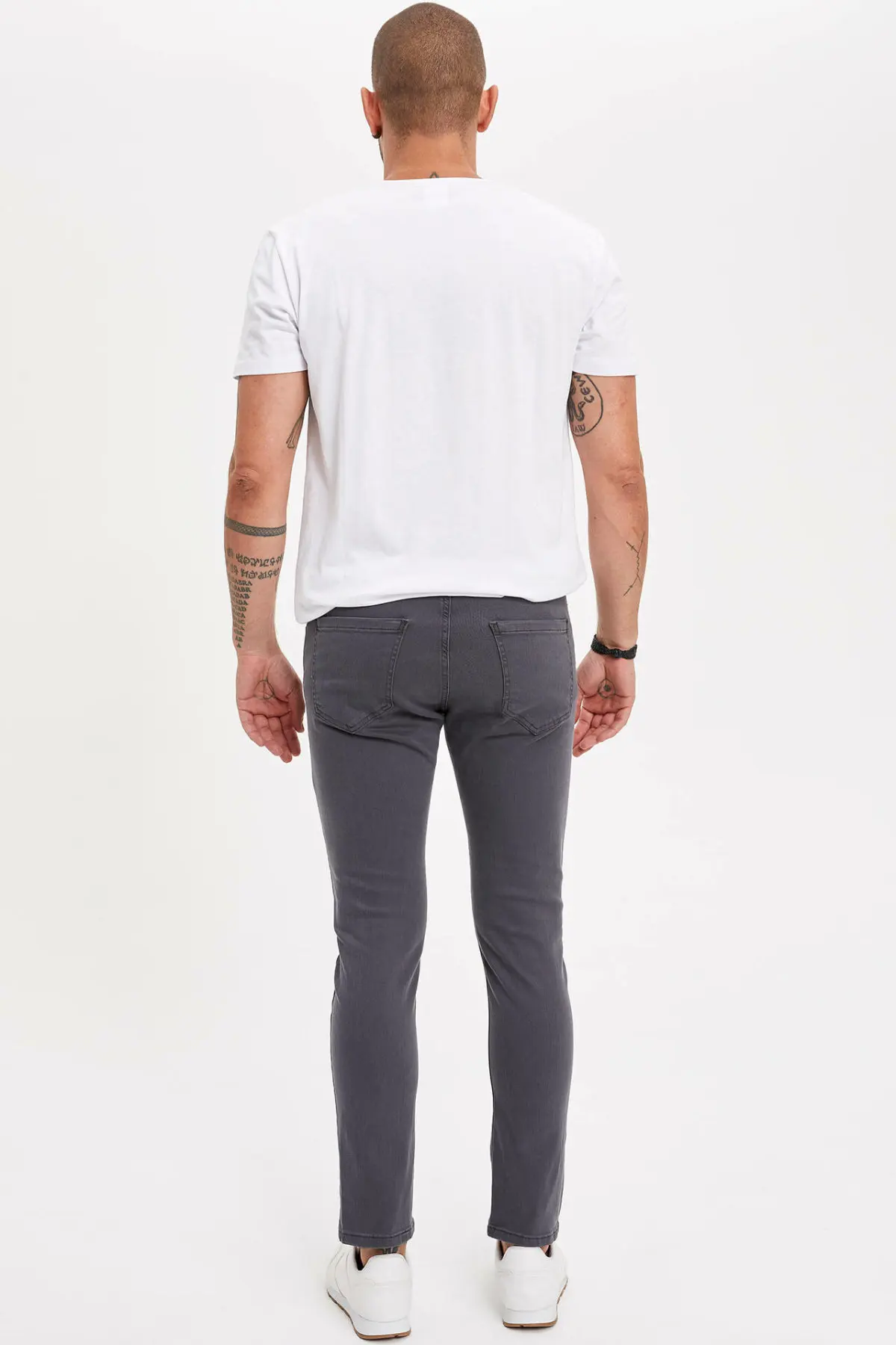 DeFacto мужские летние повседневные темно серые джинсы зауженные Мужские Trousers