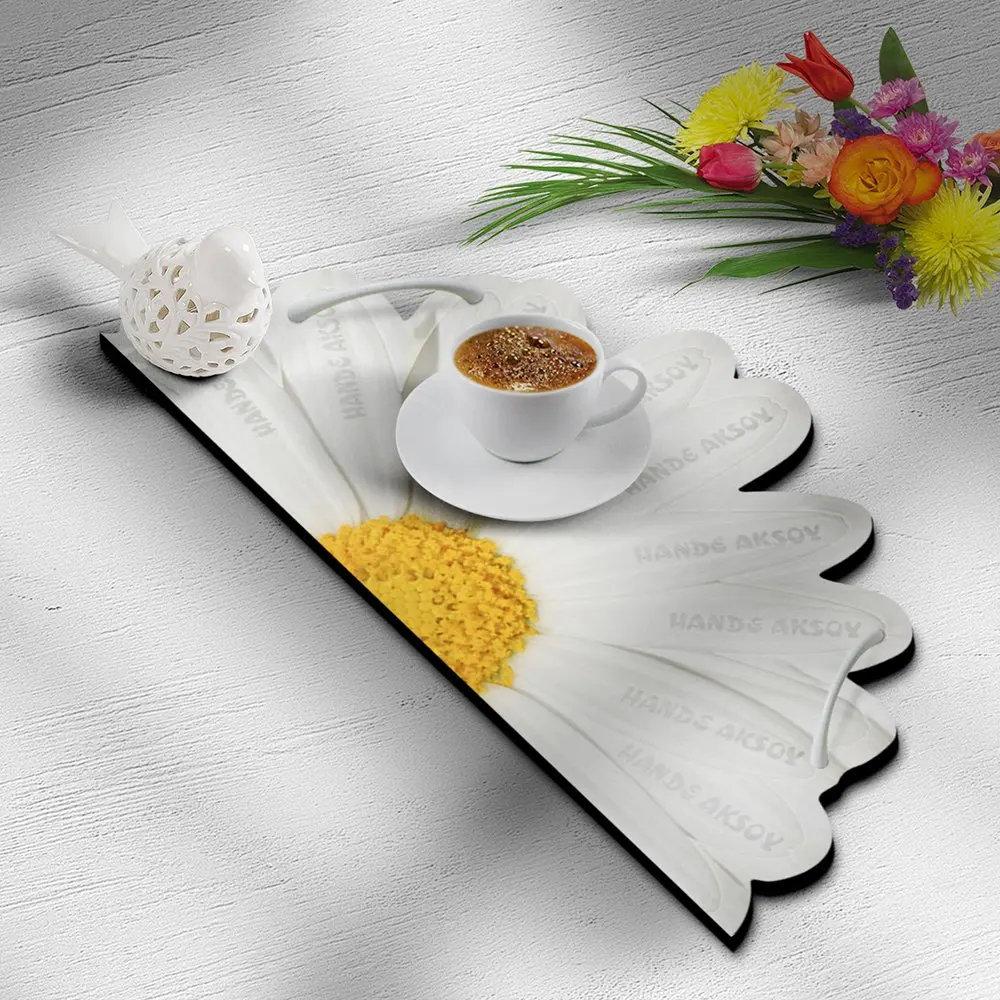 

Personalized Daisy Wood Presentation Tray
