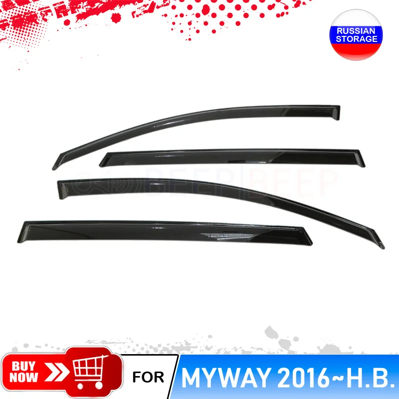 

Car window deflectors for Lifan Myway 2016- car wind deflector sun guard rain vent cover styling accessories