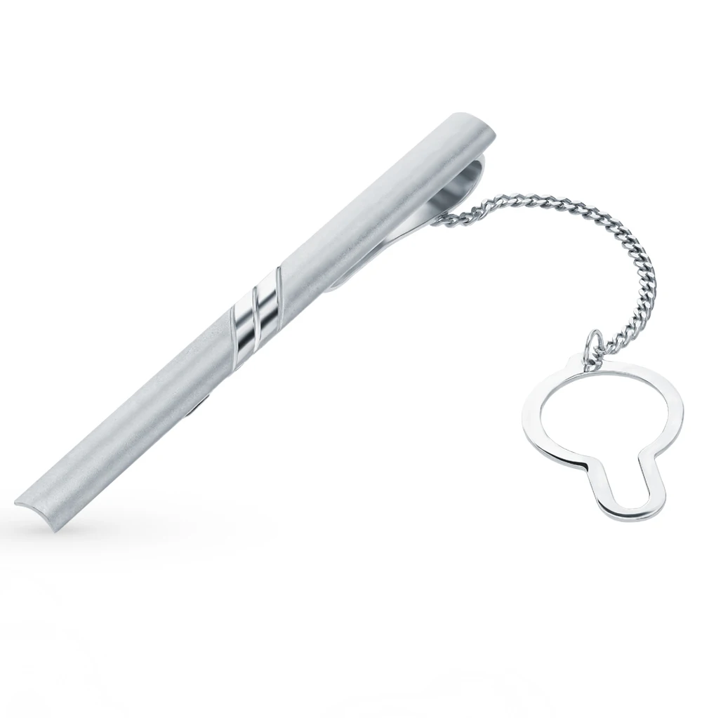 Серебряный зажим для галстука SUNLIGHT проба 925|Украшения волос броши и украшения