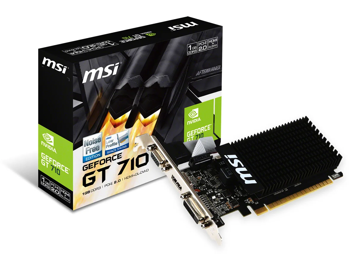 

MSI Original VGA GT 710 Graphics Card 1GD3H LP GT710 1GB DDR3 64B DX12 PCIE 3.0 X16 (1XVGA 1XDVI 1XHDMI)