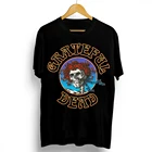 Футболка мужская хлопковая в стиле ретро, с принтом черепа и розы