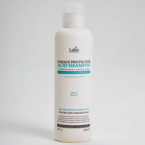 Профессиональный бесщелочной шампунь с коллагеном и аргановым маслом Lador Damaged Protector Acid Shampoo 150 МЛ